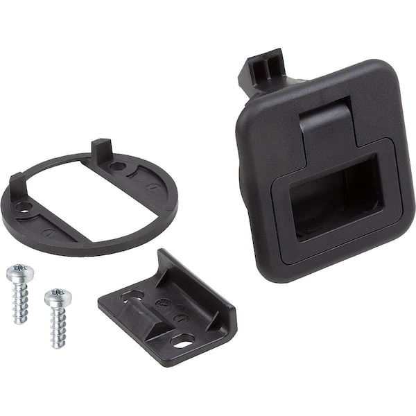 Snap Lock Fold-Down, Lockable, Form:A, S=12-17, H=35, 41, M05X16, Pc/Abs Black
